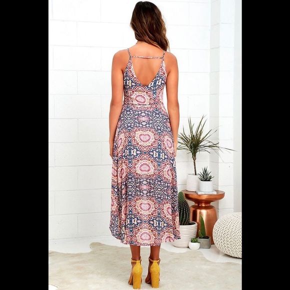 NWOT Lush High Low Boho Wrap Dress - SIZE S - Picture 3 of 10
